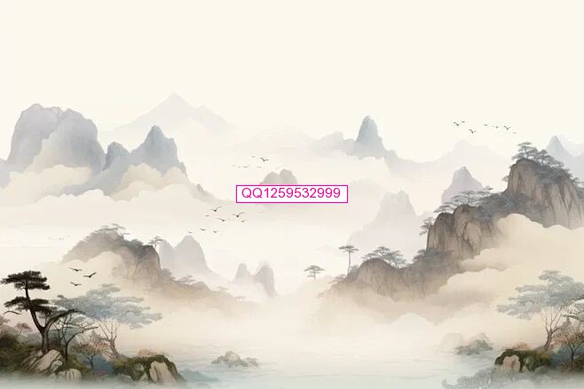 国风水墨画插画图片