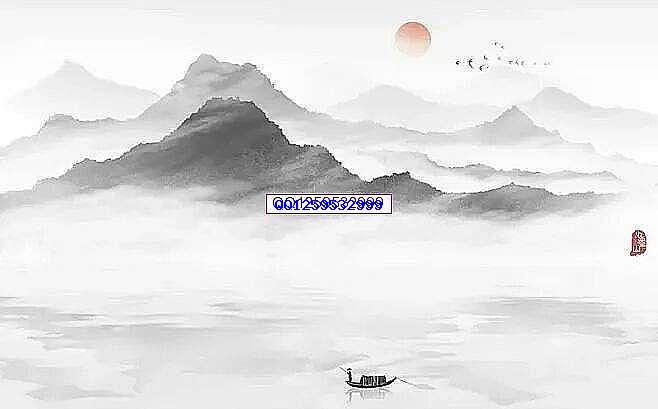 中国风水墨山水风景画图片下载